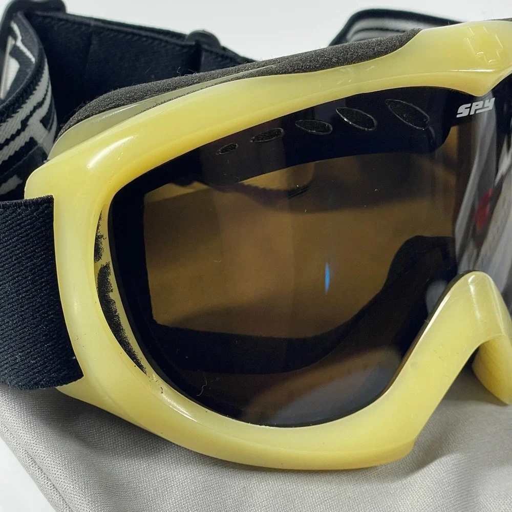 Spy Optic Snow Goggles Yellow Frame Amber Lens Ski Snowboard Winter Sports